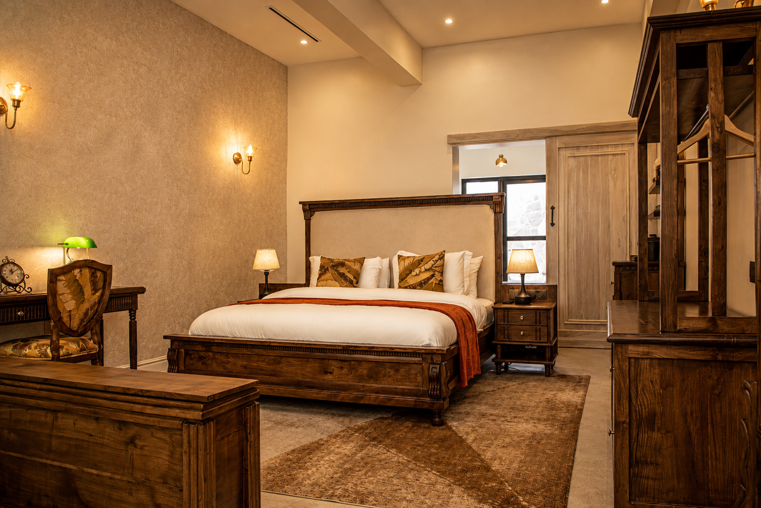 The Pavilion Room, set apart from the main house with its own sitting room.